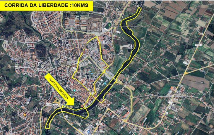 corrida da liberdade trajeto