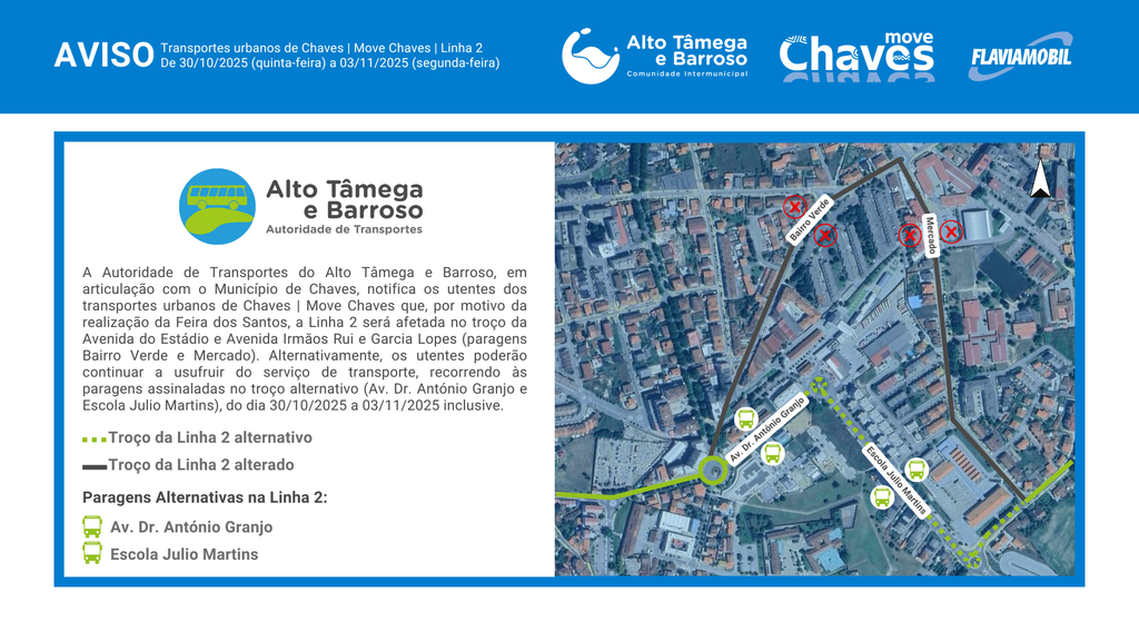 Aviso - Move Chaves - Feira dos Santos Linha 2 - 2025