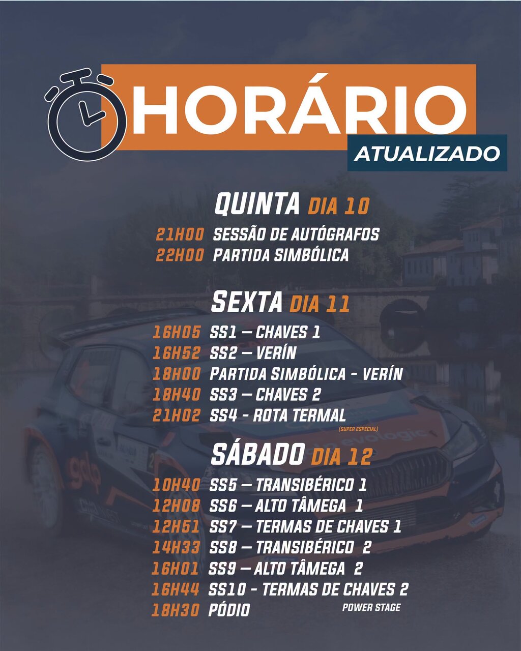 Horario atualizado